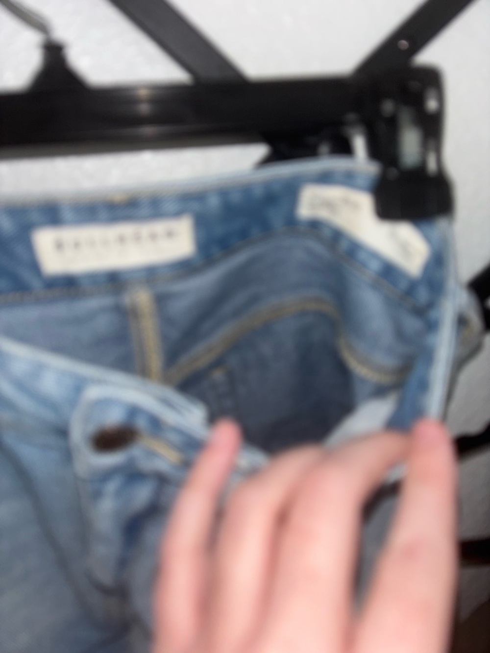 Bullhead Denim Co High Rise Shorts Size 26 Light Wash Distressed Cutoff Jean - Picture 3 of 5